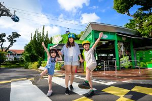 Family lifestyle photography at Skyline Luge Singapore attraction in Sentosa