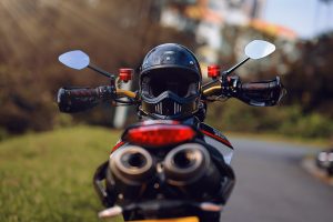 Ducati Hypermotard rear exhaust motorcycle detail photography