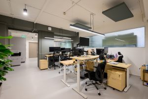 corporate office workspace interior for ib vogt Singapore