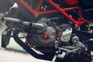 Ducati Monster S4RS trellis frame detail shot