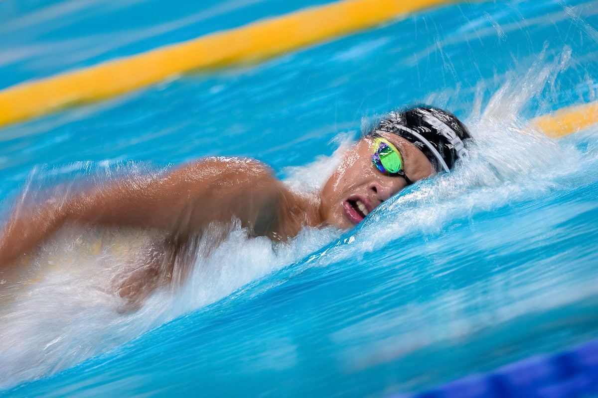 Singapore National Age group Swimming Championship - Freestyle panning on slow shutter