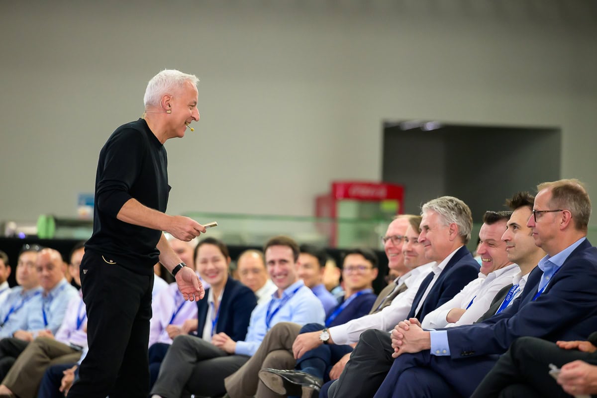 employees listening during corporate town hall singapore event photography