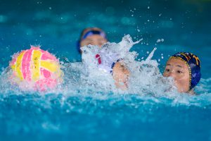 Relentless drive at the National School Games water polo match — every second counts in the pool.