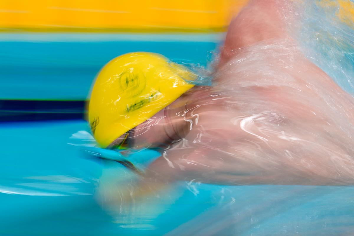 Swimming sports photography of Cameron McEvoy competing in the 50m freestyle at the Glasgow 2026 Commonwealth Games